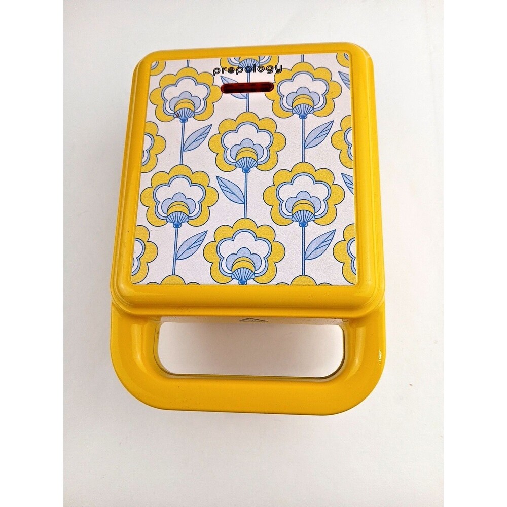 Prepology Electric Non-Stick Cupcake Muffin Maker Retro Floral Yellow Appliance